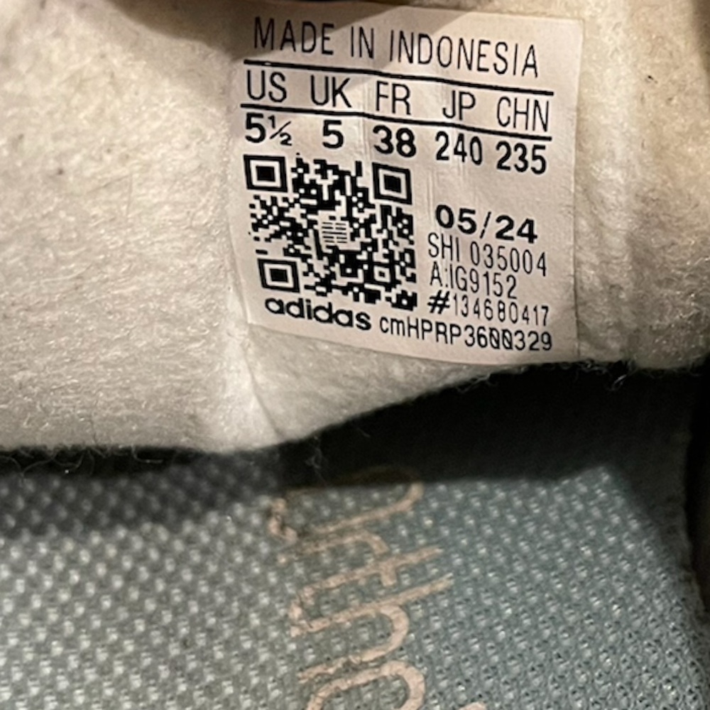 Adidas Sneaker Gazelle Hazy Green Teal White Pink US Kids 5.5 = Women 7 - 7.5 - Picture 9 of 16